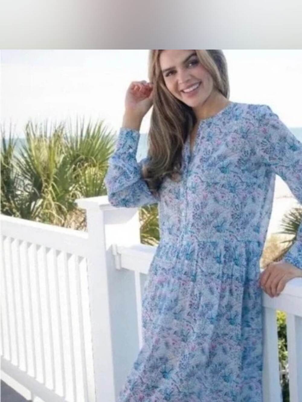 Simply Southern Long Sleeve Midi Shirt Dress, XL, NWOT